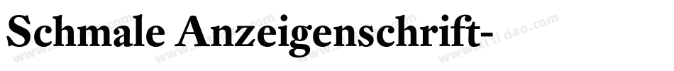 Schmale Anzeigenschrift字体转换